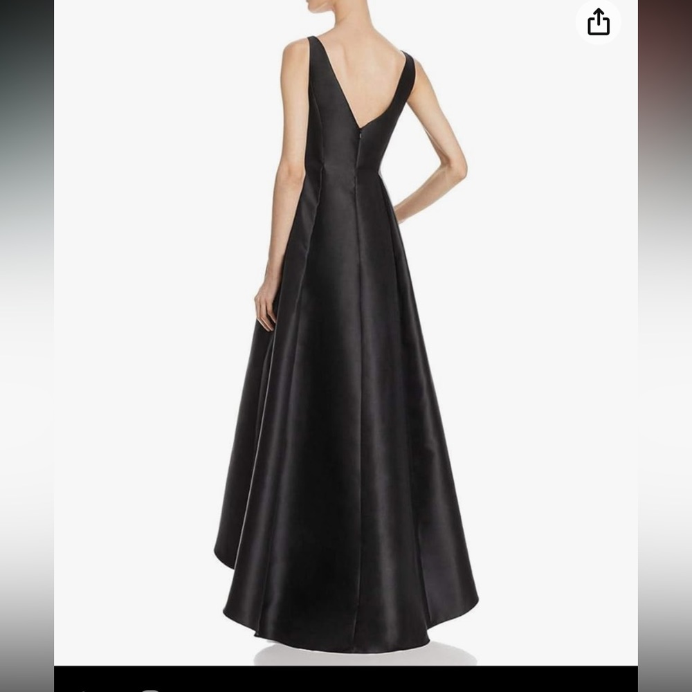 NWT Adrianna Papell Black High Low Arkadia Ball  Gown Dress Size 8